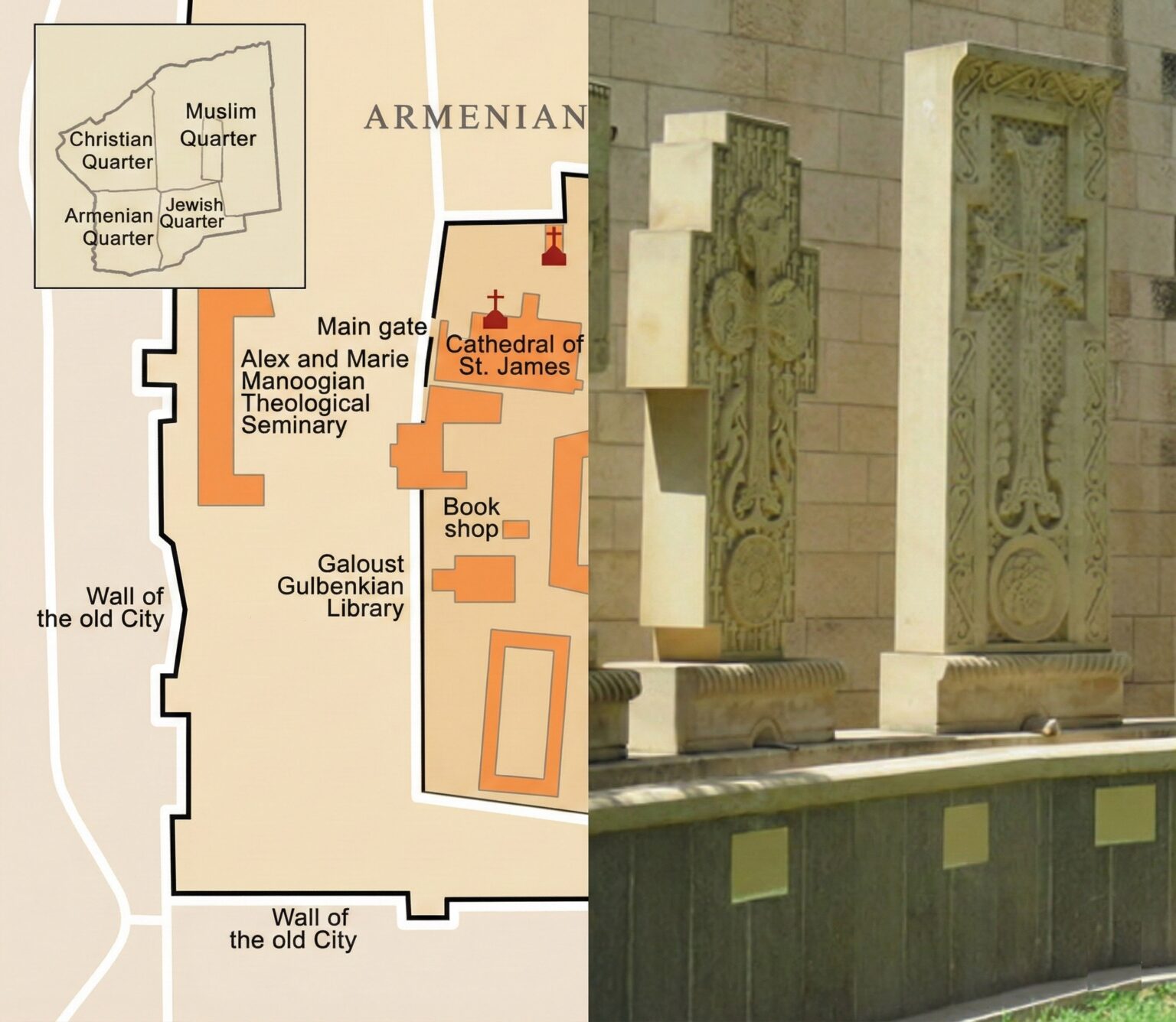 Map of the Armenian Quarter of Jerusalem