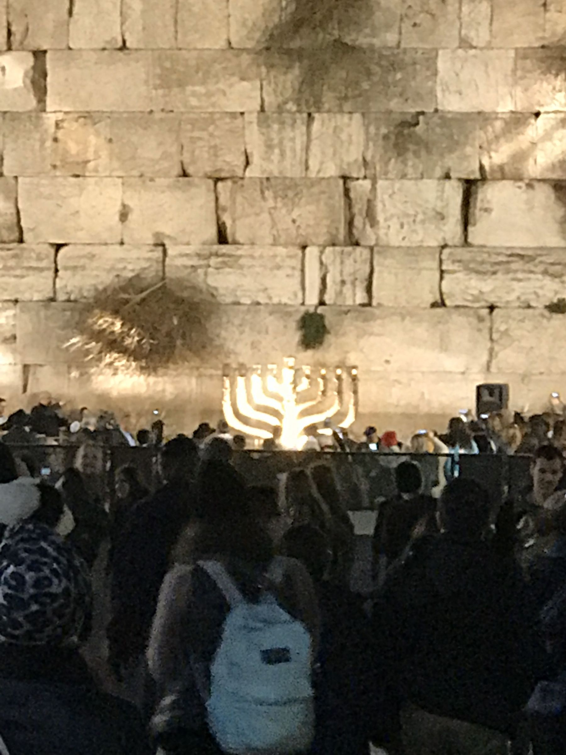 Jerusalem's Old City at night during Selichot