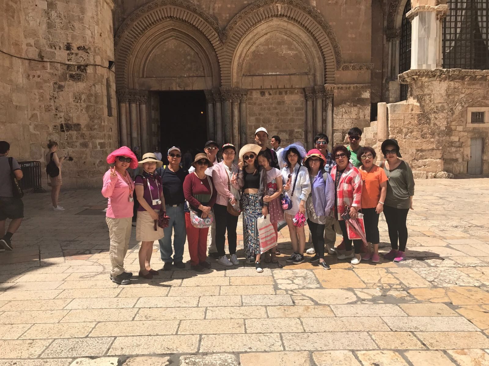 Pilgrims at the Church of the Holy Sepulchre, Jerusalem