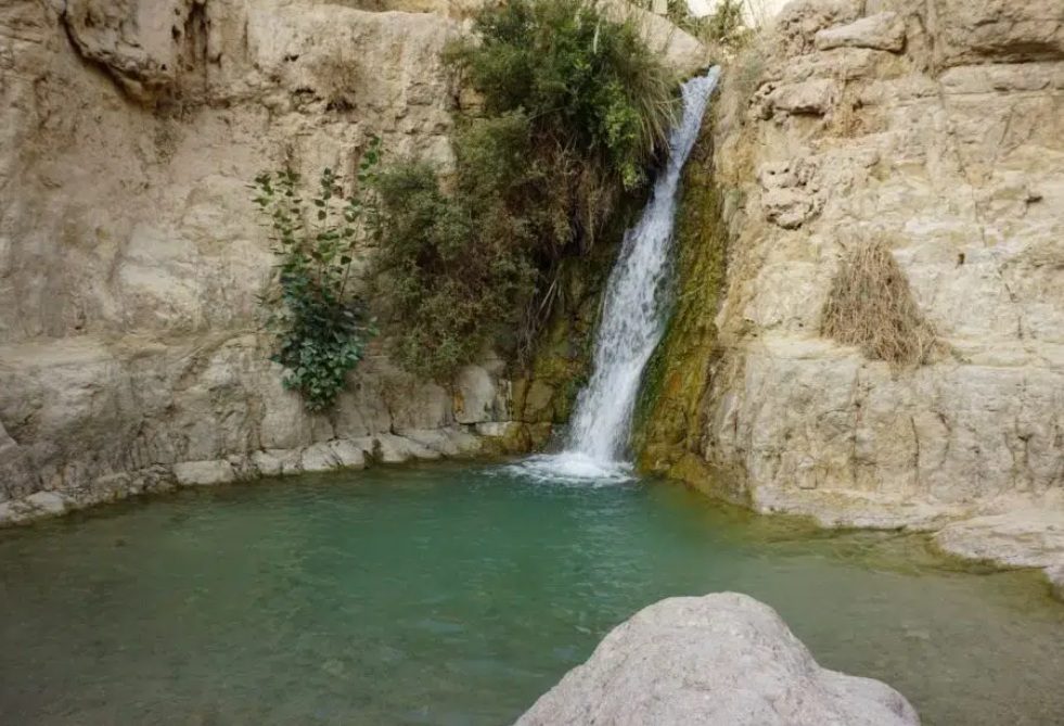 Waterfall and pool at Ein Gedi, Nahal David